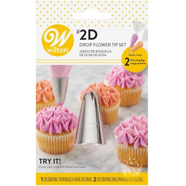 WILTON Decorating Set Tip 2D Drop Flower 3τμχ-Σετ διακόσμησης Λουλούδι