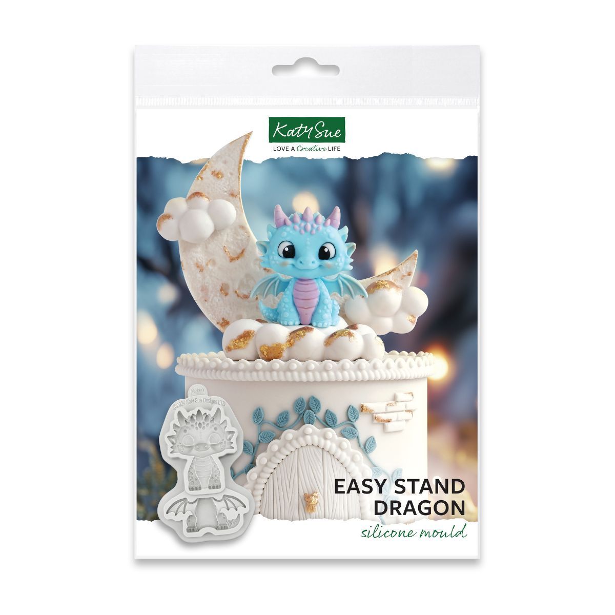 Katy Sue Silicone Mould -EASY STAND DRAGON-Καλούπι Δράκος