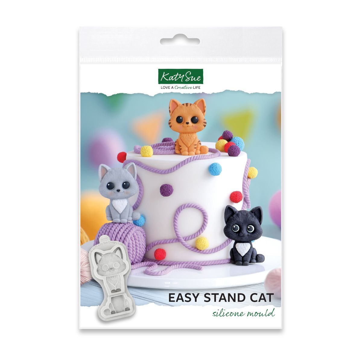 Katy Sue Silicone Mould -EASY STAND CAT -Γάτα