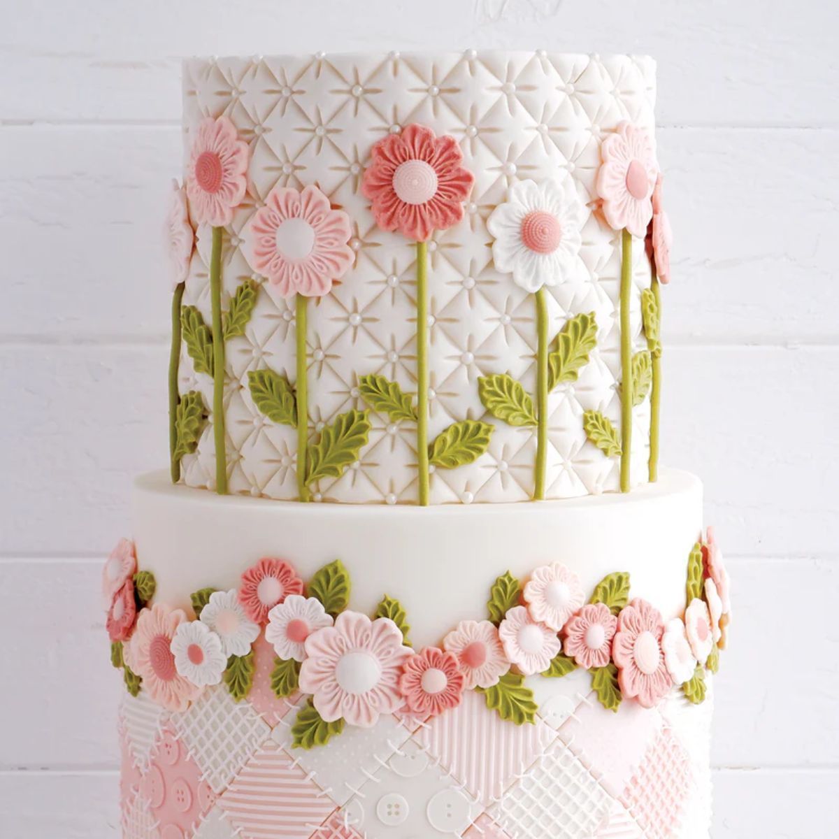 Katy Sue Silicone Mould -FABRIC FLOWERS AND FANCY LEAVES