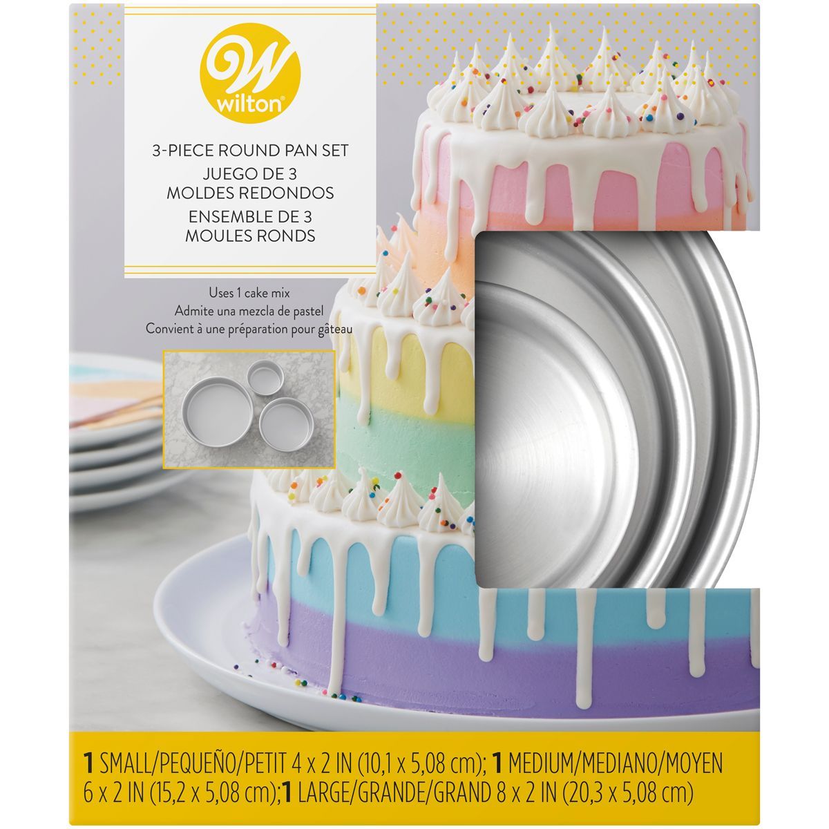 Wilton Baking Pans -TIERED TRIO ROUND PAN SET/3