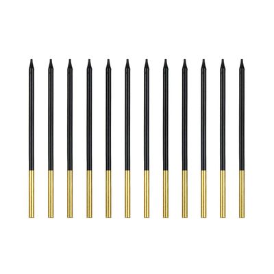 PartyDeco Candles  TALL BLACK &amp; GOLD  -Κεράκια 14εκ σε Μεταλλικό και Μαύρο 12 τεμ