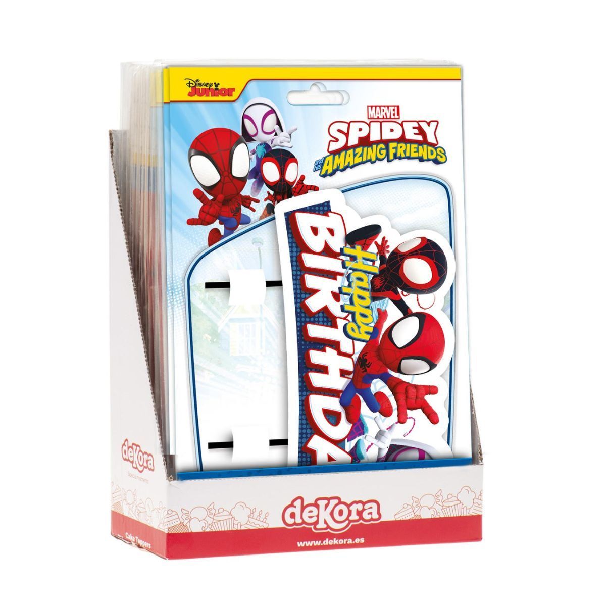 DEKORA Cake Topper Spidey Hero Happy Birthday Cake Topper 17 cm