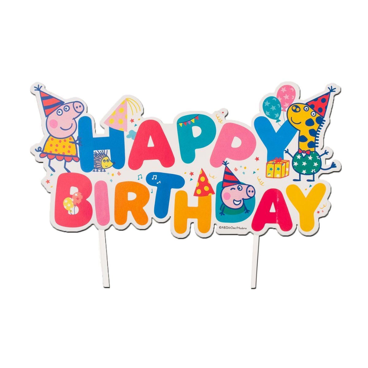 DEKORA Cake Peppa Pig Happy Birthday Cake Topper 17 cm