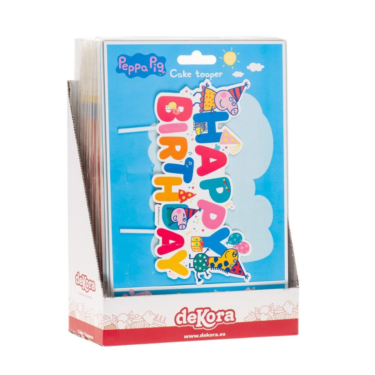 DEKORA Cake Peppa Pig Happy Birthday Cake Topper 17 cm