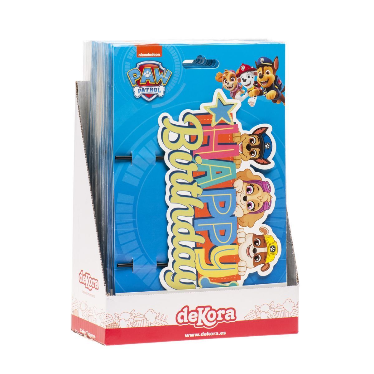 DEKORA Cake Paw Patrol Happy Birthday Cake Topper 17 cm-Τόπερ Paw Patrol