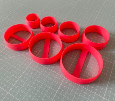 CBS Geo-Cutters -ROUND/CIRCLES - Σετ 7 Κουπάτ Στρογγυλά/Κύκλοι 2-5εκ