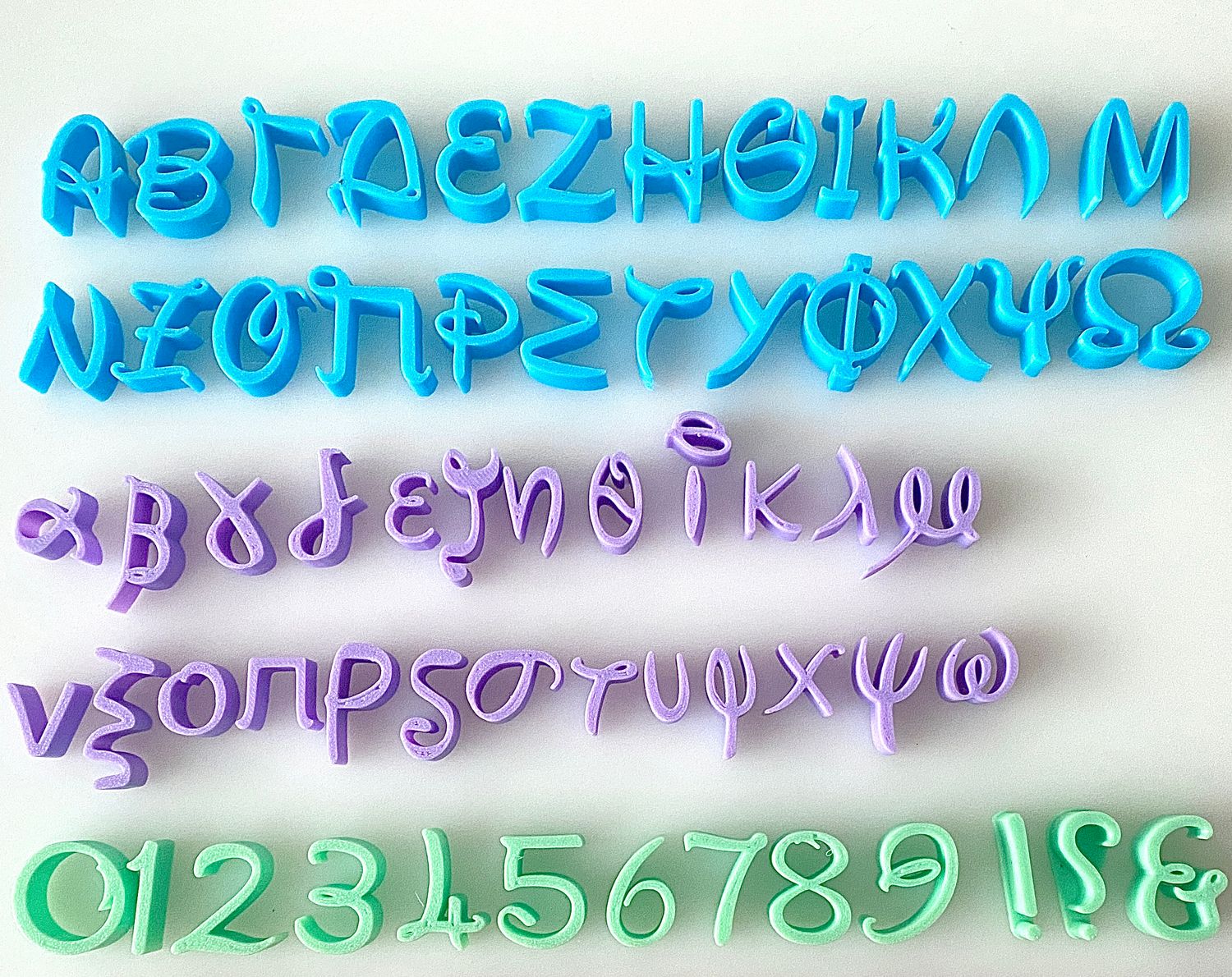 CBS Font Stamp &#39;TWINKLE&#39; Σφραγίδες με Ελληνικά Γράμματα &amp; Νούμερα (και λατινικά ως επιλογή) SMALL-Σετ Σφραγίδες Μέγεθος Μικρό