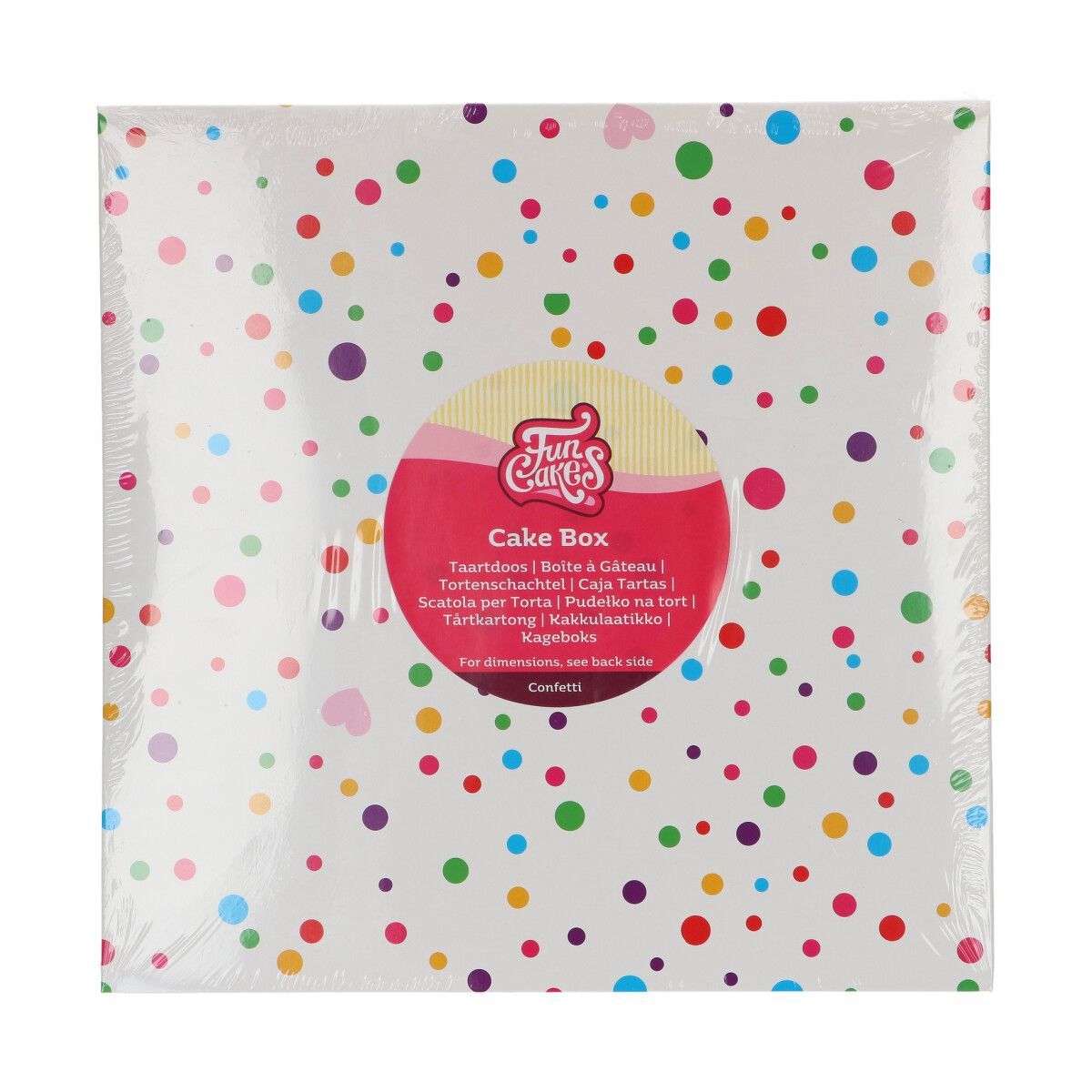 FunCakes Cake Box CONFETTI 10&quot; -Κουτί 25εκ