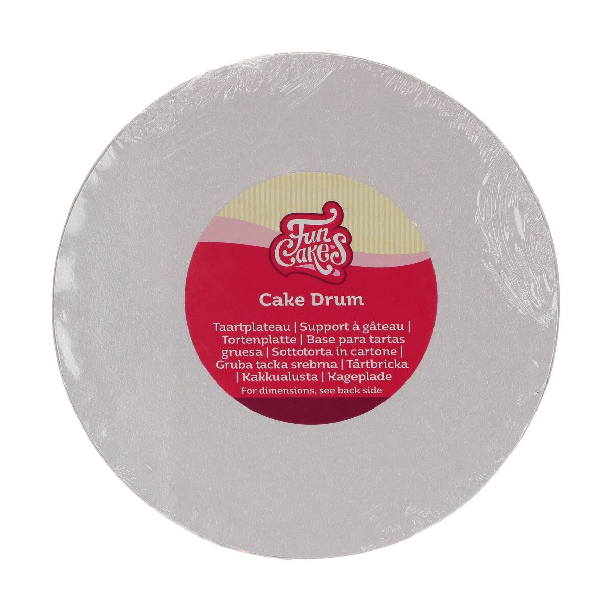 Cake Drum ROUND WHITE 20cm (8&quot;) -Λευκή Στρογγυλή Βάση 20εκ - Πάχος 1,2εκ