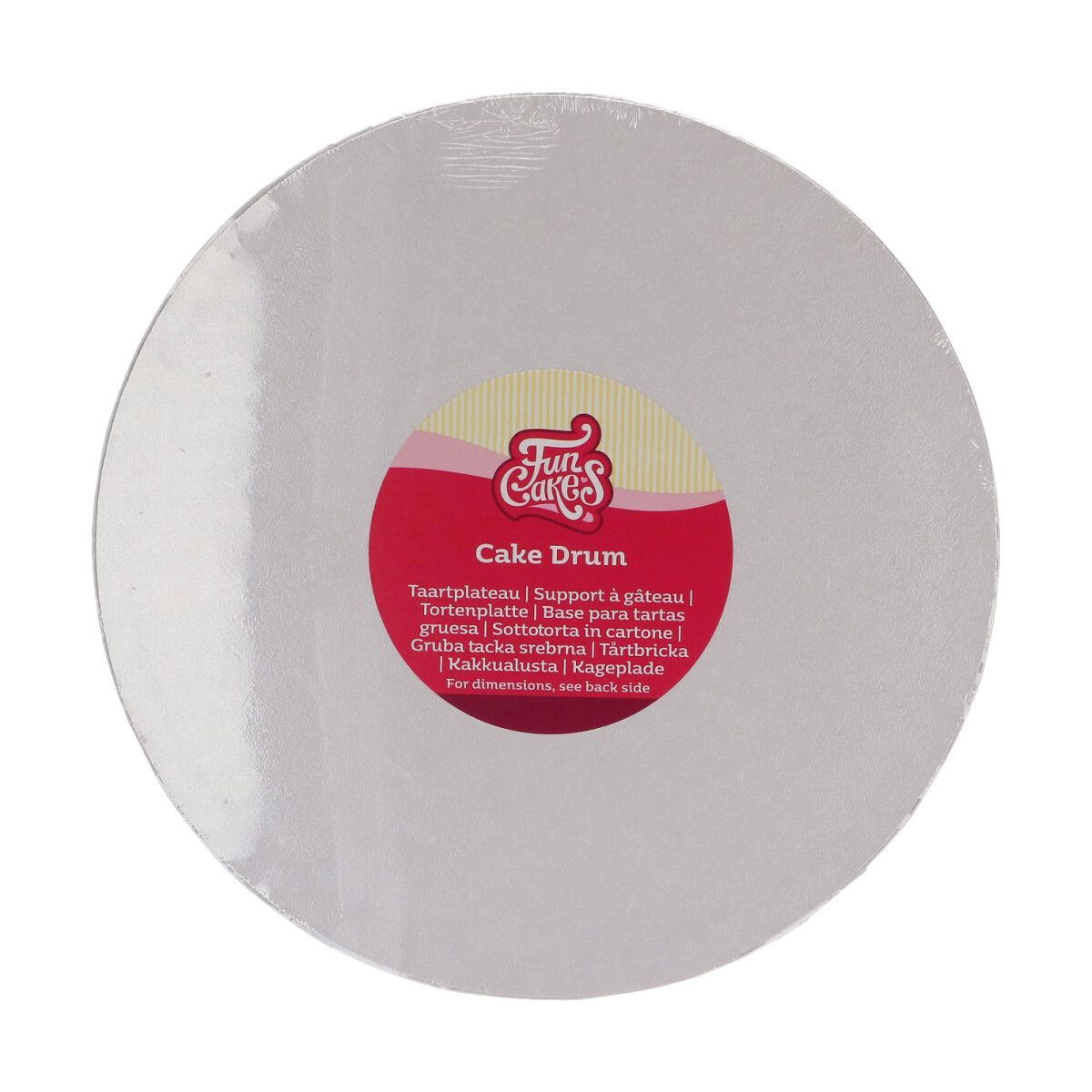 Cake Drum ROUND WHITE 25cm (10&quot;) -Λευκή Στρογγυλή Βάση 25εκ - Πάχος 1,2εκ