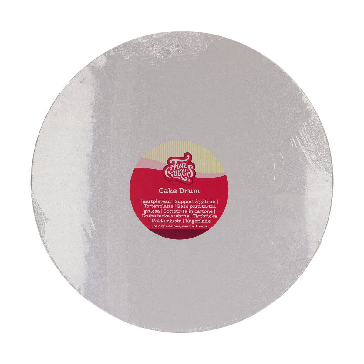 Cake Drum ROUND WHITE 30cm (12&quot;) -Λευκή Στρογγυλή Βάση 30εκ - Πάχος 1,2εκ