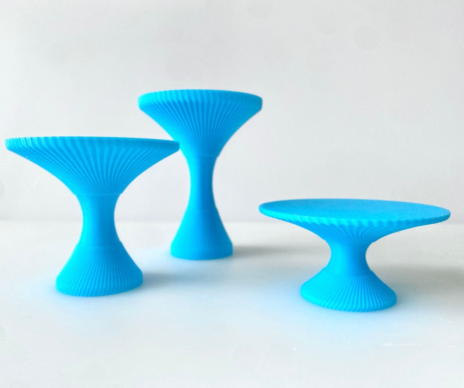CBS Mini Cupcake Stands  - Σετ 3 Μικρές Βάσεις Για Cupcakes -SKY BLUE