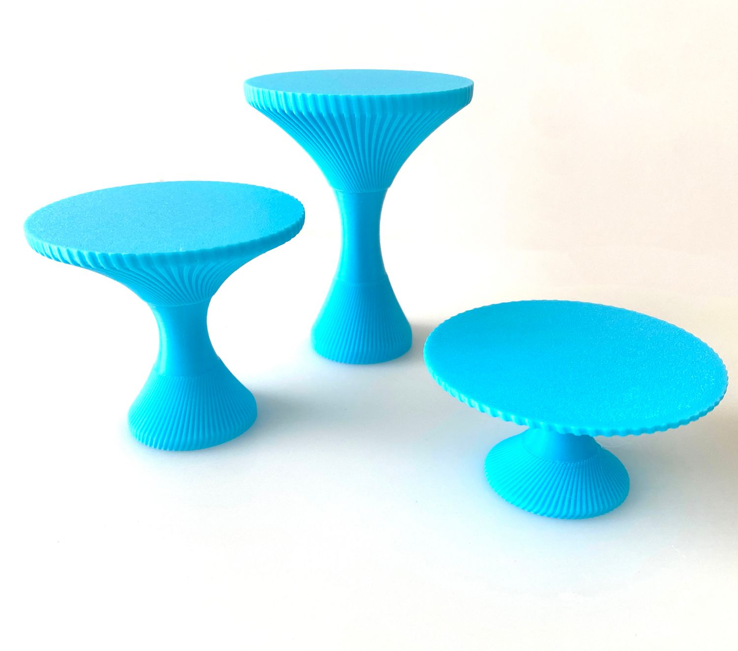 CBS Mini Cupcake Stands  - Σετ 3 Μικρές Βάσεις Για Cupcakes -SKY BLUE