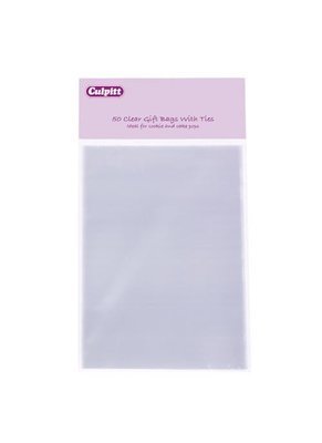 Culpitt Bags -Clear with Ties -SMALL - 50τεμ Μικρά Διάφανα Σακουλάκια με Σύρμα 10x15εκ