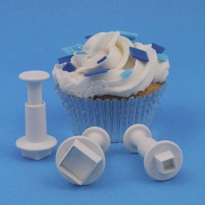 PME Geometric Plunger Cutters -Set of 3 -SQUARES -Σετ 3τεμ Κουπ πατ με Εκβολέα Τετράγωνο