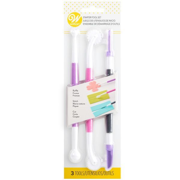 Wilton Fondant &amp; Gum Paste Starter Tool Σετ 3 τεμ. -Βασικά Εργαλεία Ζαχαρόπαστας