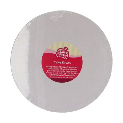 Cake Drum ROUND WHITE 25cm (10&quot;) -Λευκή Στρογγυλή Βάση 25εκ - Πάχος 1,2εκ