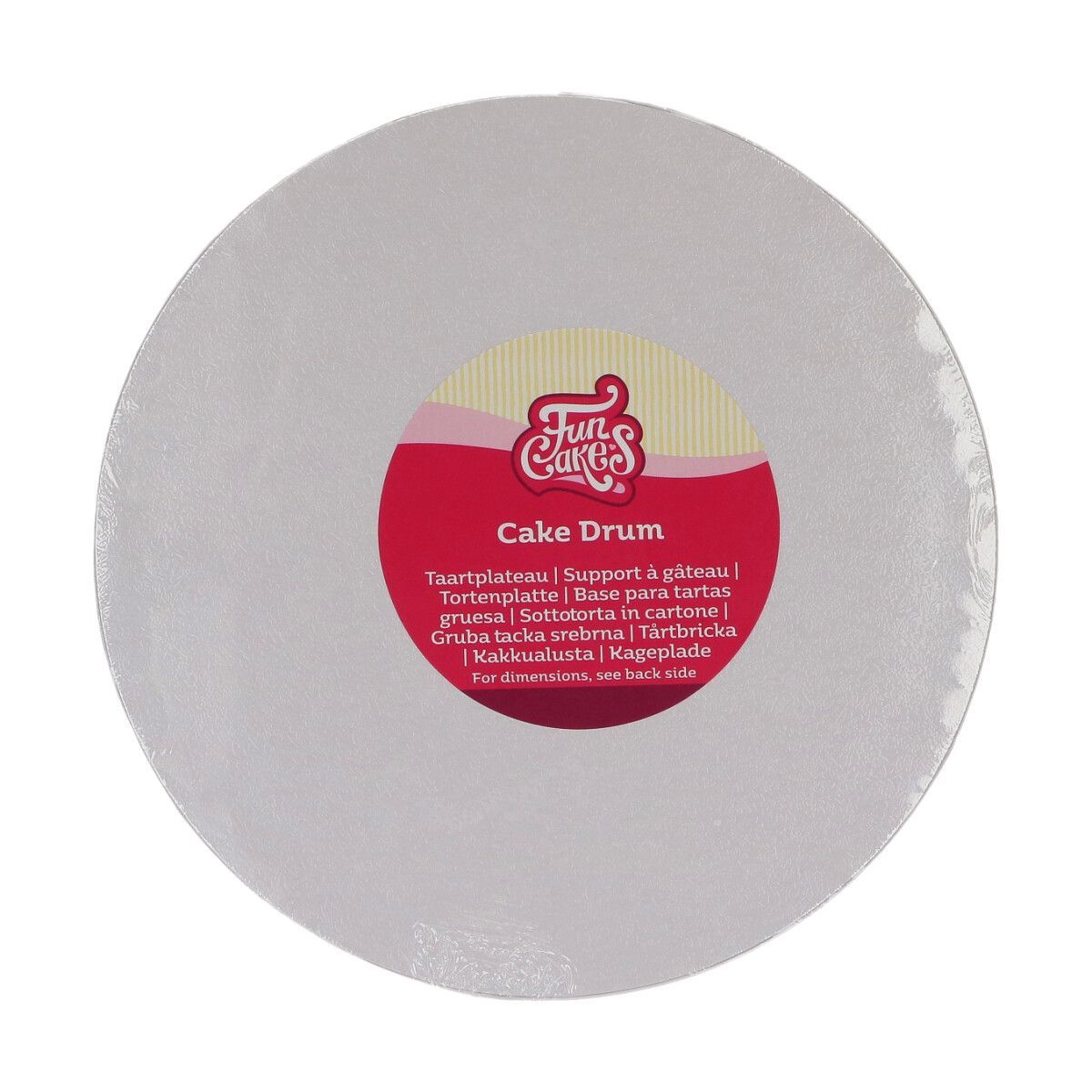Cake Drum ROUND WHITE 23cm (9&quot;) - Λευκή Στρογγυλή Βάση 23εκ - Πάχος 1,3εκ