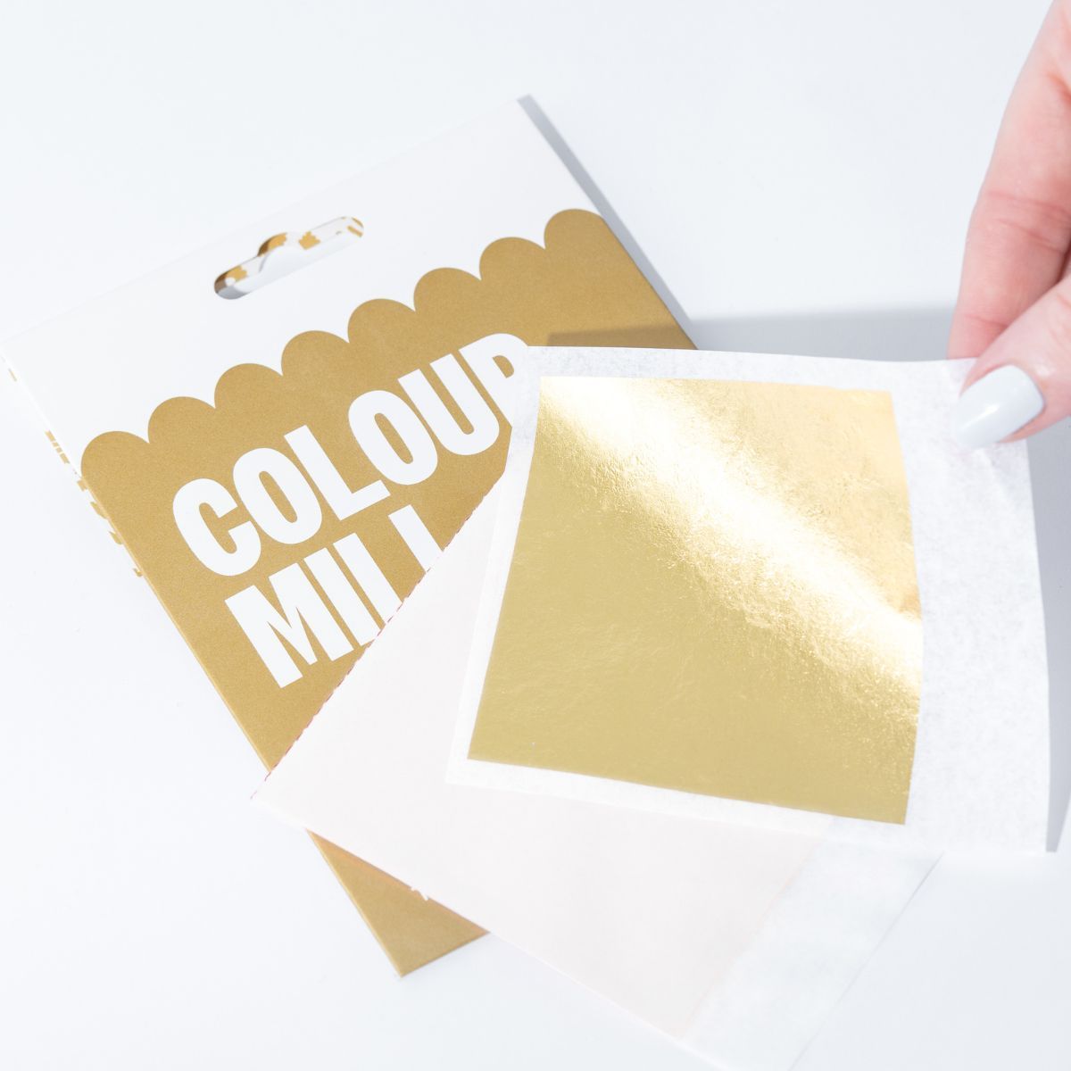Colour Mill Transfer Gold Leaf -23 CARAT GOLD x5τμχ - Βρώσιμο φύλλο χρυσού 23 καρατίων 8x8εκ