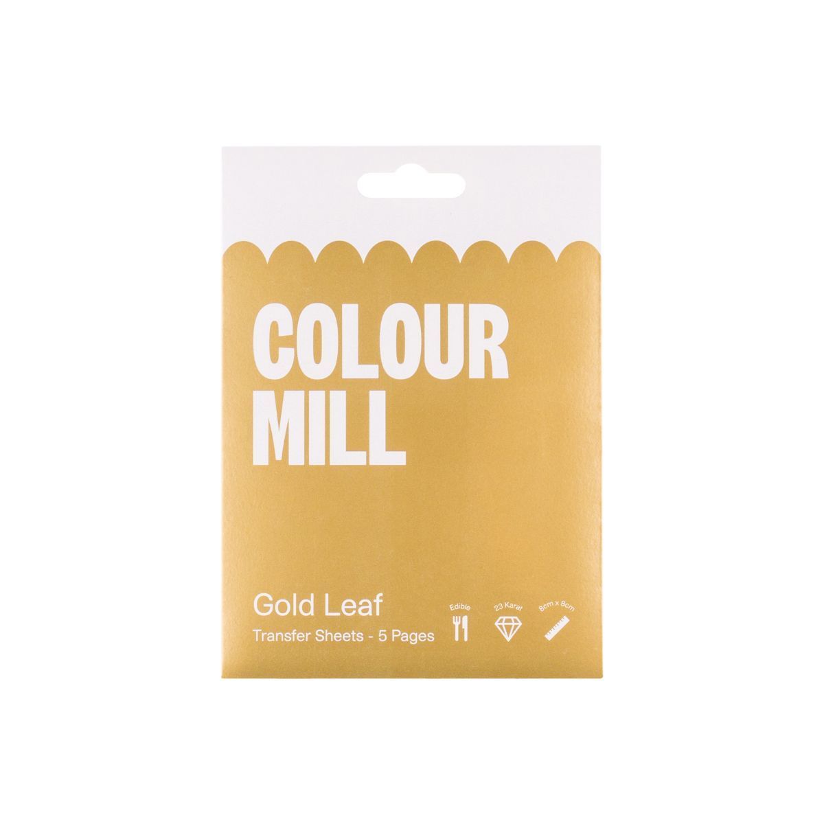 Colour Mill Transfer Gold Leaf -23 CARAT GOLD x5τμχ - Βρώσιμο φύλλο χρυσού 23 καρατίων 8x8εκ