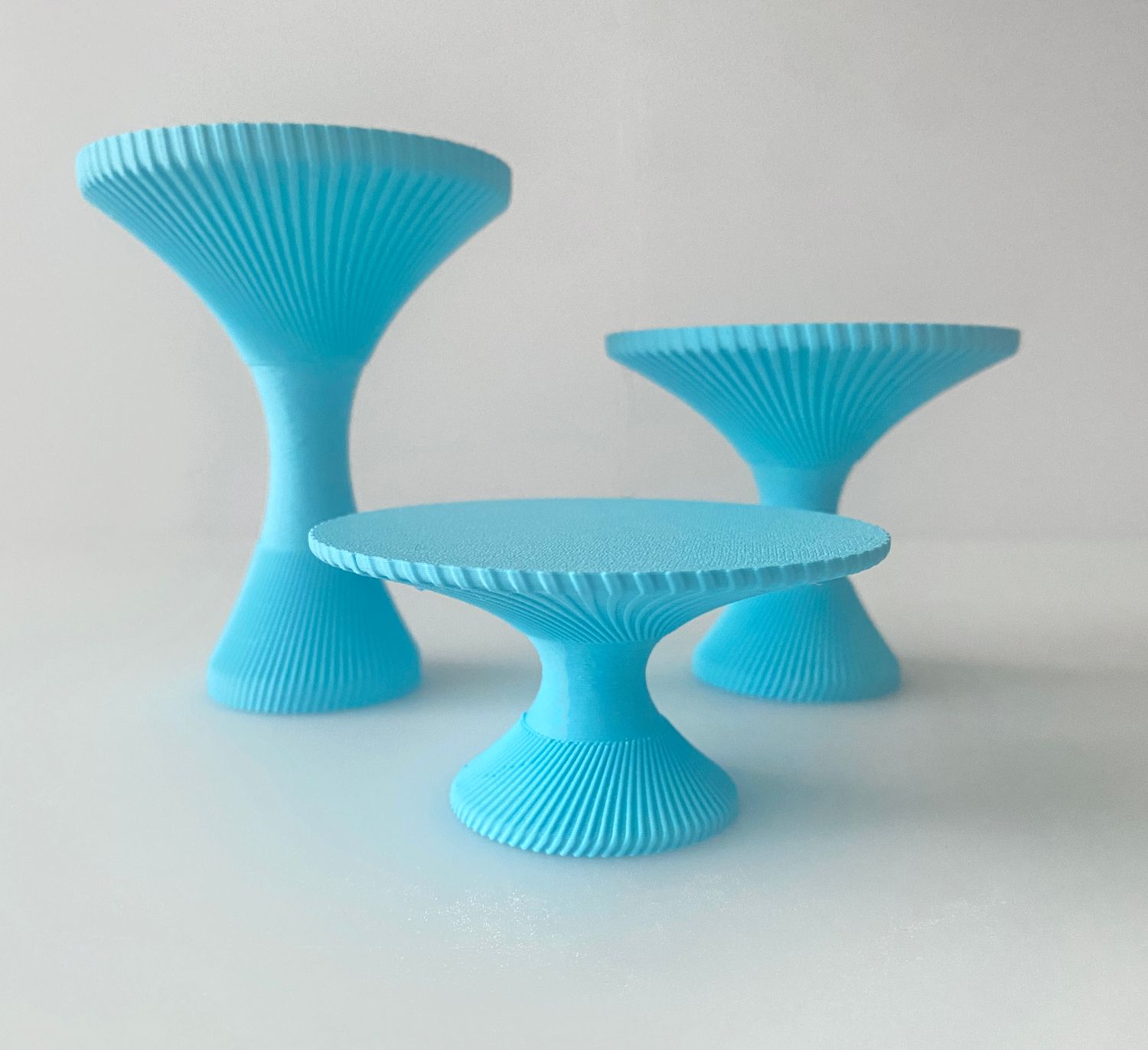 CBS Mini Cupcake Stands  - Σετ 3 Μικρές Βάσεις Για Cupcakes -MATT BABY BLUE