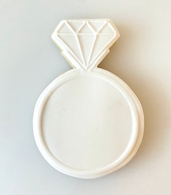 CBS Σετ 2 τμχ κουπάτ &amp; σφραγίδα Emboss -DIAMOND RING 7.5εκ, 8.5εκ, 9.5εκ ή 10.5εκ - Δαχτυλίδι με διαμάντι