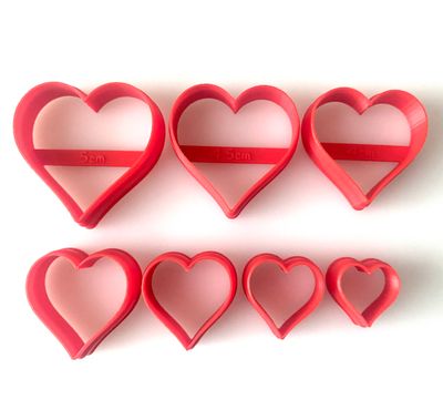 CBS Geo-Cutters -HEARTS- Σετ 7 Κουπάτ ΚΑΡΔΙΕΣ 2-5εκ