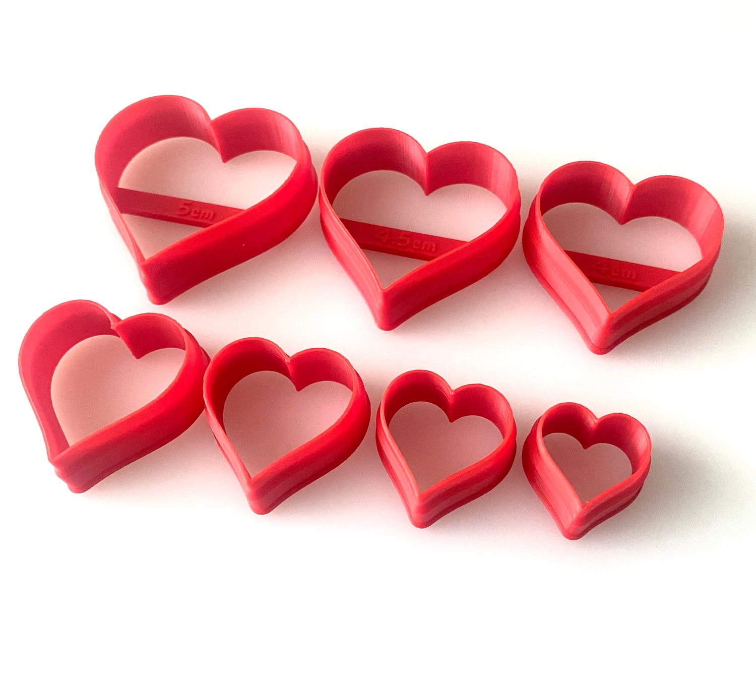 CBS Geo-Cutters -HEARTS- Σετ 7 Κουπάτ ΚΑΡΔΙΕΣ 2-5εκ