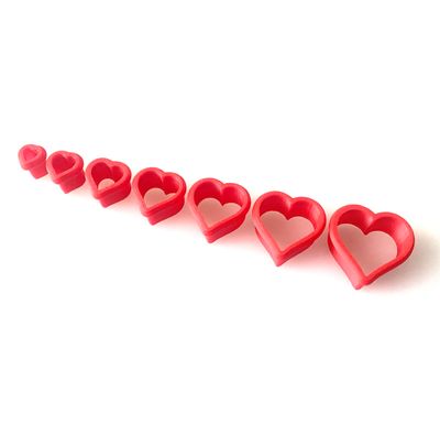 CBS Geo-Cutters -HEARTS -Σετ 7 Κουπάτ ΚΑΡΔΙΕΣ 0.5-2εκ