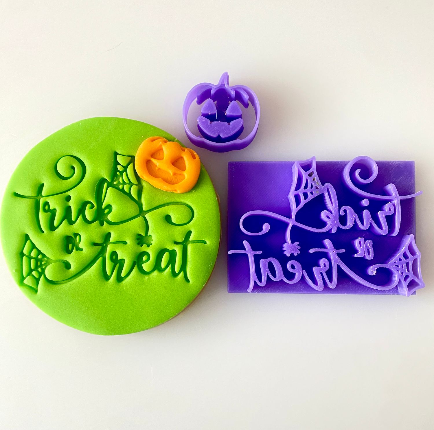 CBS Stamps. Σφραγίδα &#39;Trick or Treat&#39; &amp; κουπάτ Κολοκύθι. Σχέδιο 1