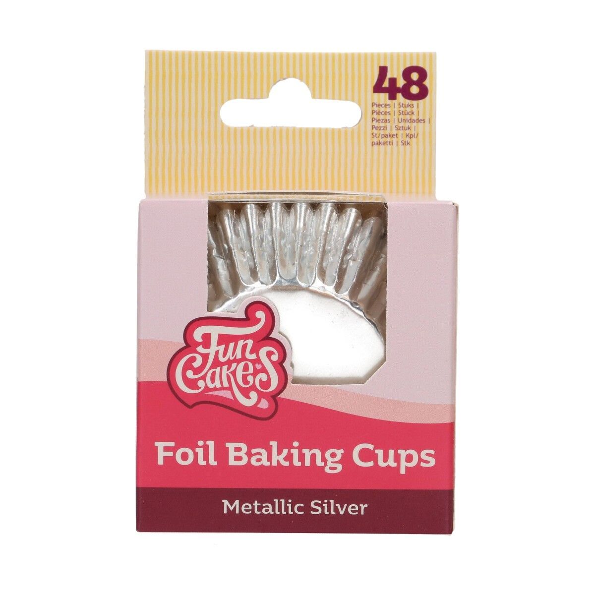 FunCakes Baking Cups - METALLIC SILVER 48τμχ-Κυπελάκια ψησίματος ασημί μεταλλικό