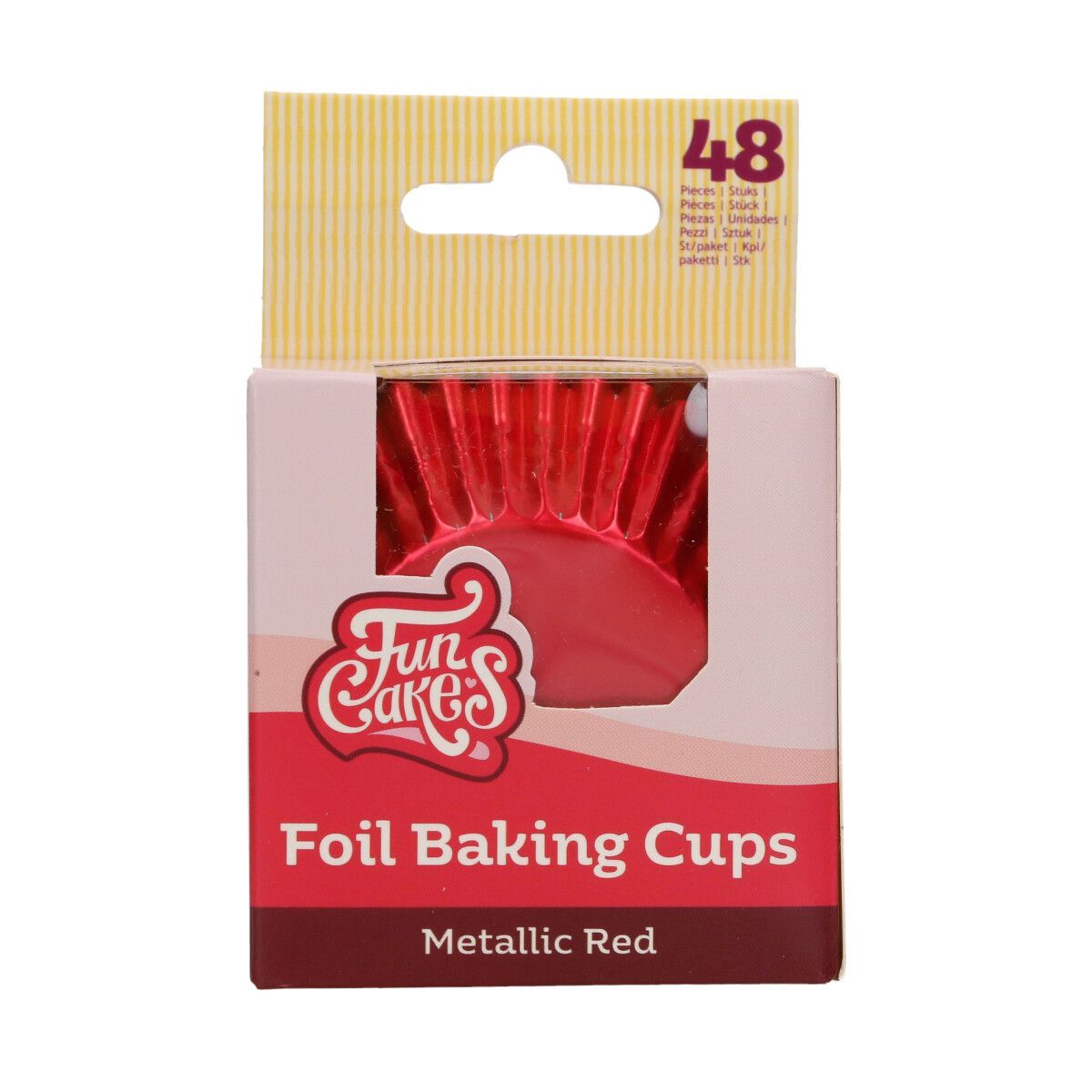 FunCakes Baking Cups - METALLIC RED 48τμχ-Κυπελάκια ψησίματος κόκκινο μεταλλικό