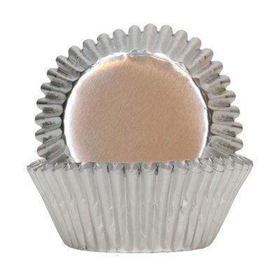 FunCakes Baking Cups - METALLIC SILVER 48τμχ-Κυπελάκια ψησίματος ασημί μεταλλικό