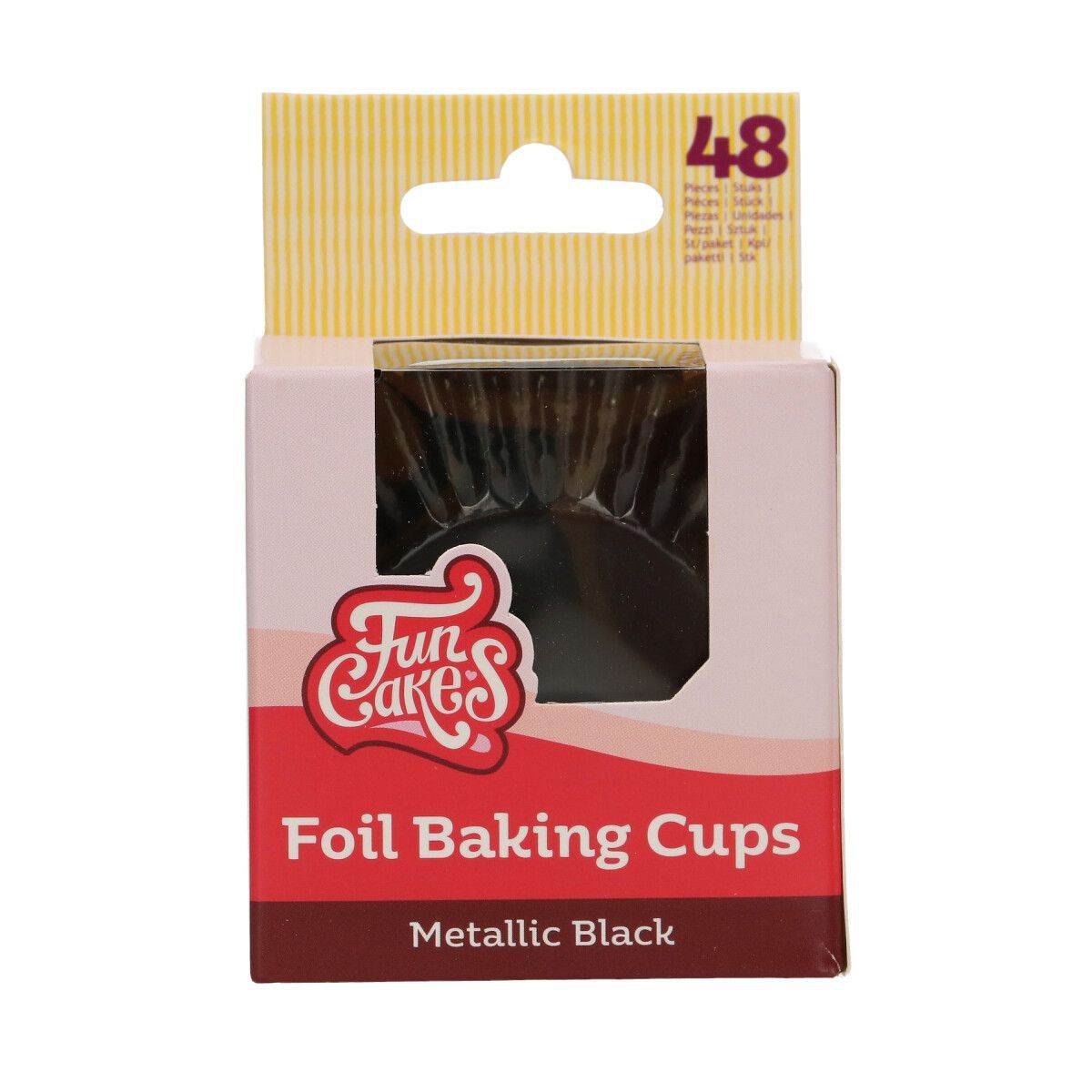 FunCakes Baking Cups - METALLIC BLACK 48τμχ-Κυπελάκια ψησίματος μαύρο μεταλλικό