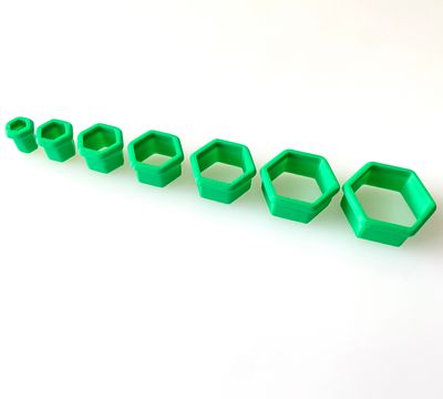 CBS Geo-Cutters -HEXAGONS -Σετ 7 Κουπάτ Εξάγωνα 0.5-2εκ