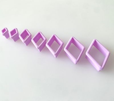 CBS Geo-Cutters -DIAMONDS-Σετ 7 Κουπάτ Ρόμβος -Διαμάντι 0.5-2εκ