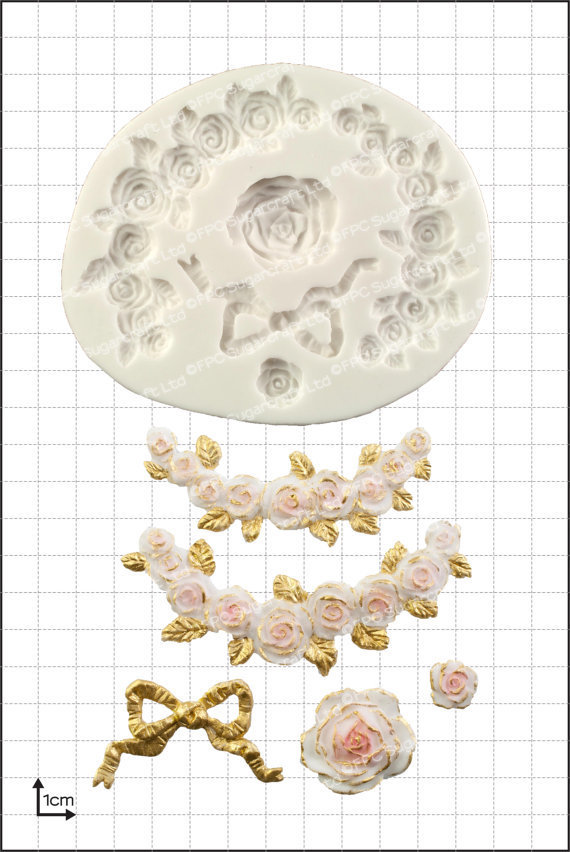 FPC Silicone Mould -ROSE SWAGS -Καλούπι Σιλικόνης Γιρλάντα από Τριαντάφυλλα