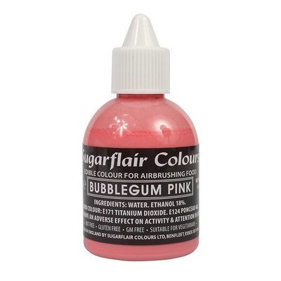 Sugarflair Airbrush Colour -MATT BUBBLEGUM PINK -Χρώμα Αερογράφου Ματ Ροζ Τσιχλόφουσκα 60ml