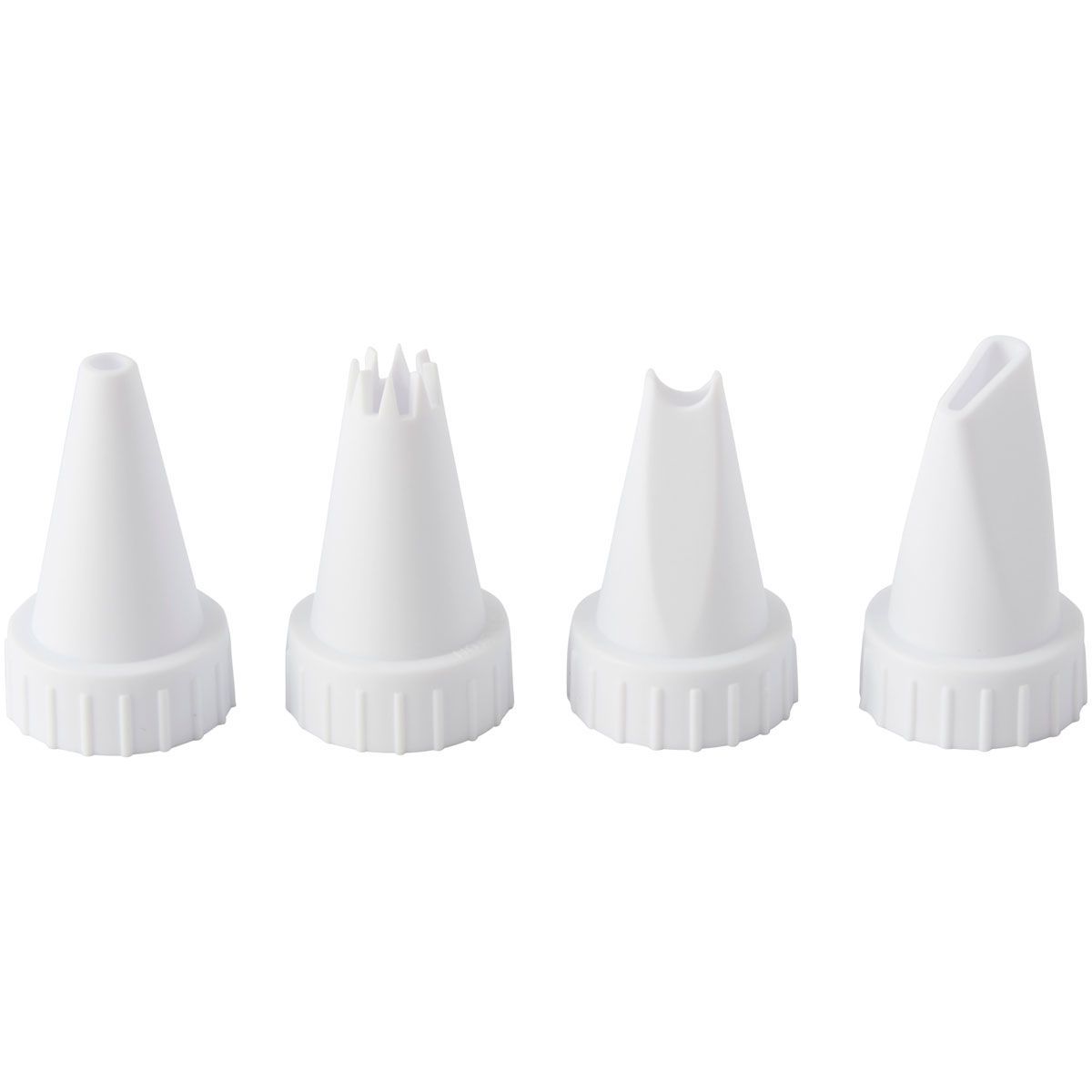 WILTON Nozzles Set of 4 -BASICS -STAR, ROUND, LEAF, PETAL Σετ 4τεμ μύτες κορνέ