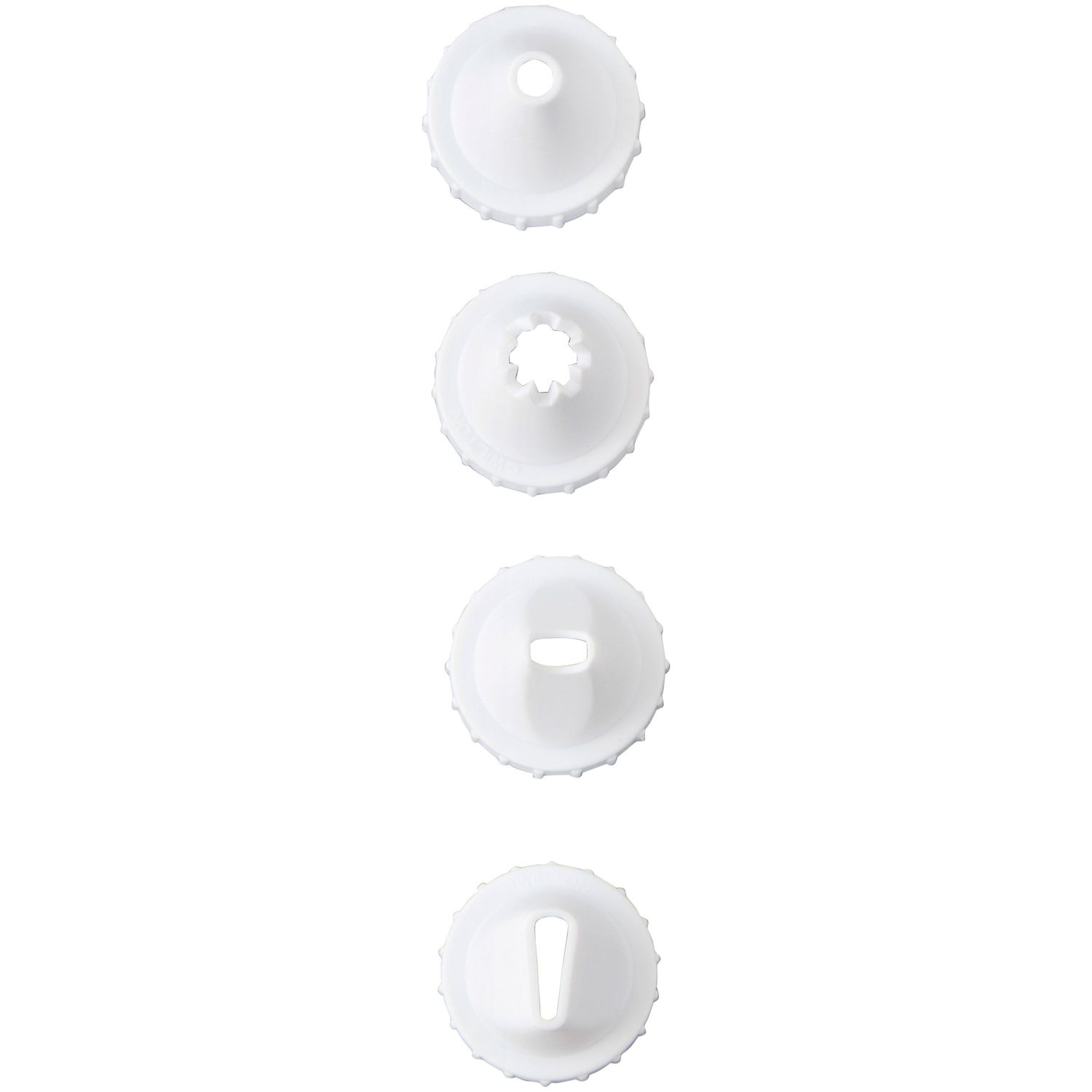 WILTON Nozzles Set of 4 -BASICS -STAR, ROUND, LEAF, PETAL Σετ 4τεμ μύτες κορνέ