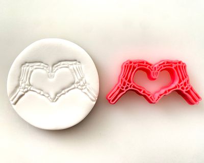 CBS Stamps Skeleton Heart Hands Σφραγίδα-Σφραγίδα σκελετός καρδιά