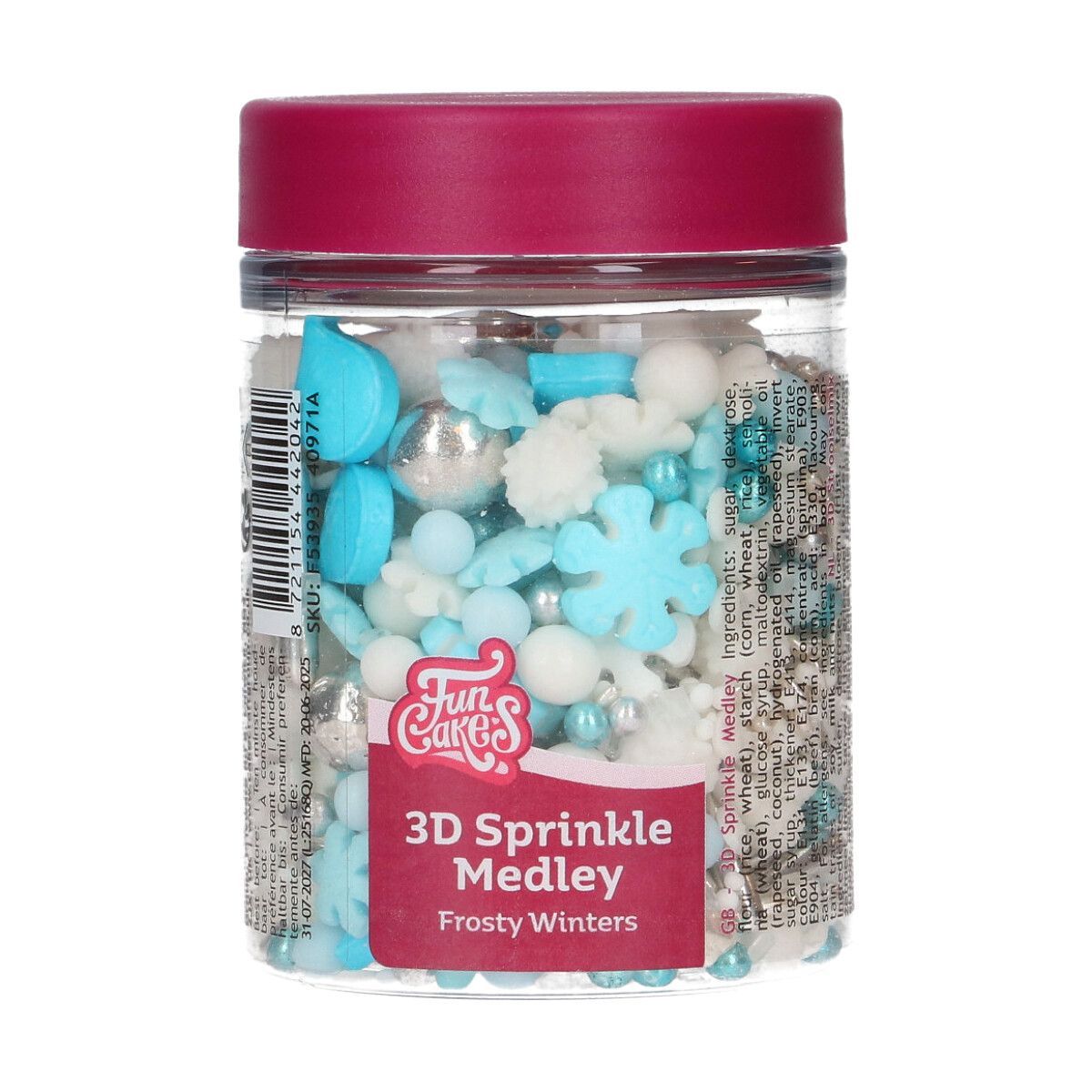 FunCakes 3D Sprinkle Medley - FROSTY WINTERS 70g Ζαχαρωτά