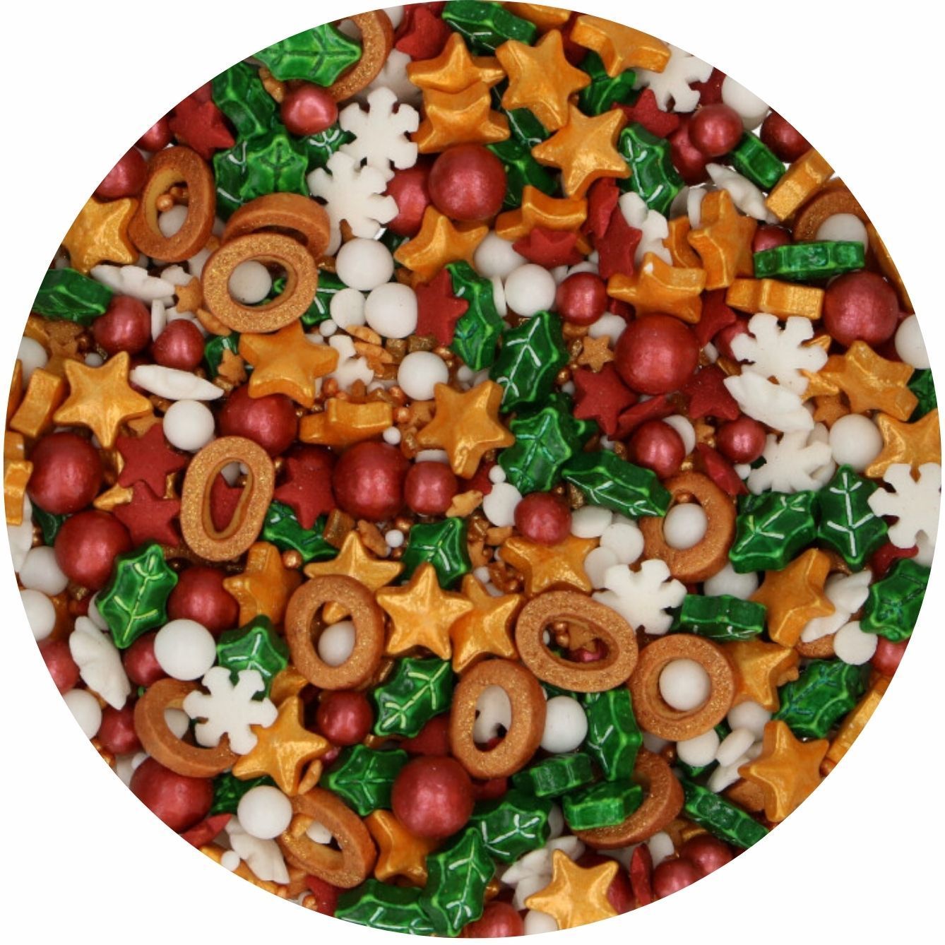 FunCakes 3D Sprinkle Medley - MISTLETOE KISSES 70g Ζαχαρωτά