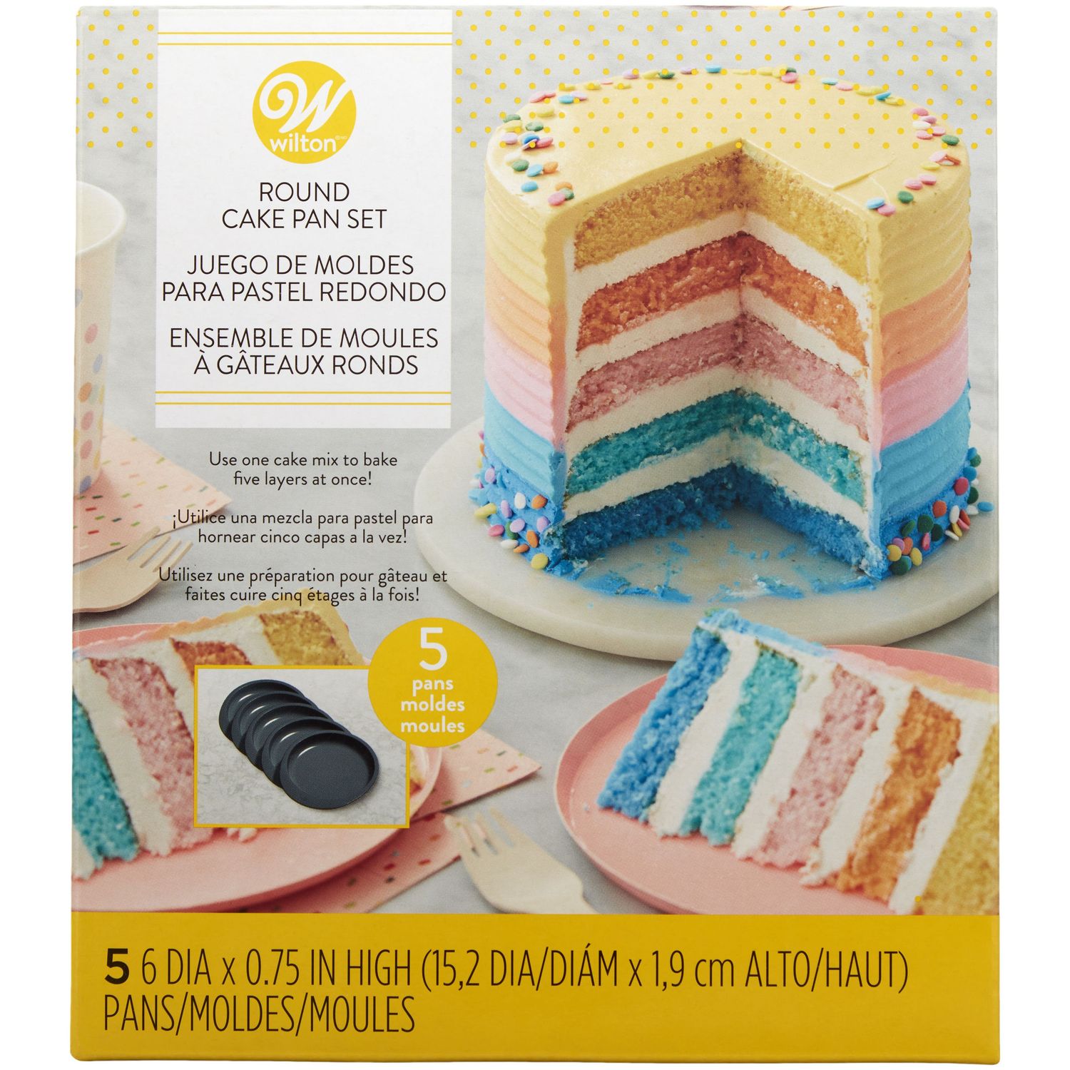 Wilton Baking Pans -EASY LAYERS -15εκ -Σετ με 5 Ταψιά
