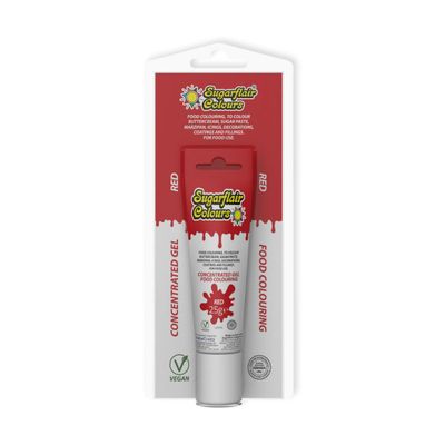 Sugarflair Paste Gel Tube -RED -Χρώμα σε τζελ -Κόκκινο 25γρ