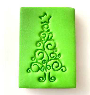 CBS Stamps. Σφραγίδα &amp; Κουπατ SWIRLY TREE -Χριστουγεννιάτικο Δέντρο