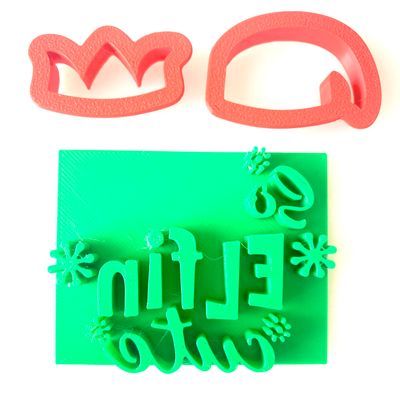 CBS Stamps. Σφραγίδα 'So Elfin Cute' &amp; κουπάτ καπέλο ξωτικού