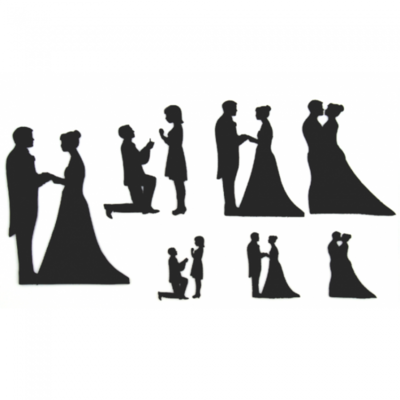 Patchwork Cutters -WEDDING SILHOUETTE SET -Κουπ πατ Γαμήλιες Σιλουέτες