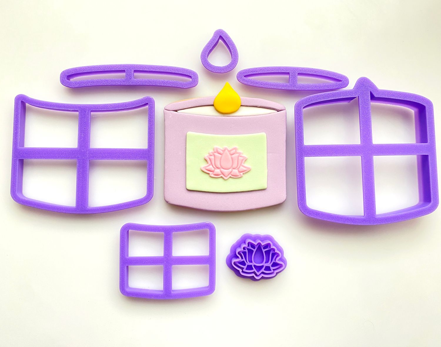 CBS Σετ 8τμχ κουπάτ SPA CANDLE 7εκ, 8εκ, 9εκ -Κουπάτ